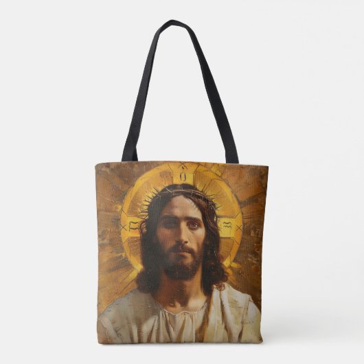 Jesus Gold Religious Tote Bag (Achterkant)