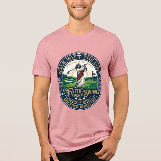 Jesus Golf Shirt Gebedsgebaseerd ontwerp_1 (Voorkant)