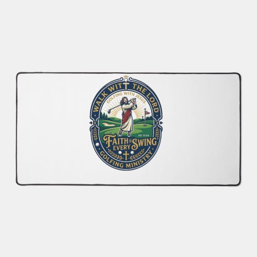 Jesus Golf Shirt Gebedsgebaseerd ontwerp_1 Bureaumat (Voorkant)
