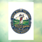 Jesus Golf Shirt Gebedsgebaseerd ontwerp_1 Raamsticker (Vel 3)