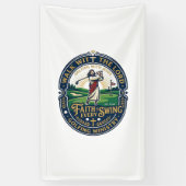 Jesus Golf Shirt Gebedsgebaseerd ontwerp_1 Spandoek (Verticaal)