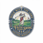 Jesus Golf Shirt Gebedsgebaseerd ontwerp_1 Sticker (Voorkant)