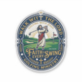 Jesus Golf Shirt Gebedsgebaseerd ontwerp_1 Sticker (Voorkant)