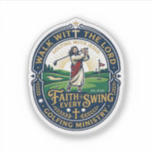 Jesus Golf Shirt Gebedsgebaseerd ontwerp_1 Sticker (Voorkant)