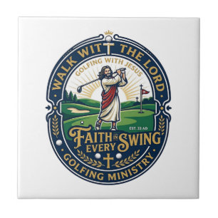 Jesus Golf Shirt Gebedsgebaseerd ontwerp_1 Tegeltje