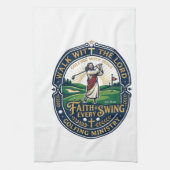 Jesus Golf Shirt Gebedsgebaseerd ontwerp_1 Theedoek (Verticaal)