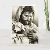 JESUS Good Shepherd Blank Christelijk Wenskaart Kaart (Voorkant)