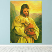 Jesus Good Shepherd Canvas Afdruk (Insitu (Houten vloer))