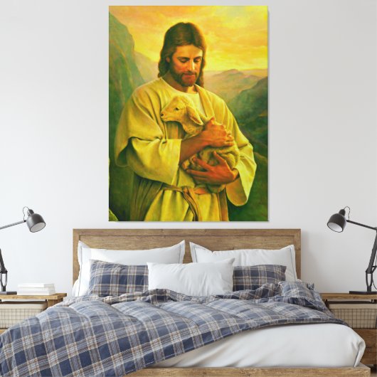 Jesus Good Shepherd Canvas Afdruk (Insitu (Slaapkamer))