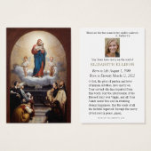 Jesus Good Shepherd Kathokatholieke begrafenisgebe Visitekaartje (Voorkant /achterkant)