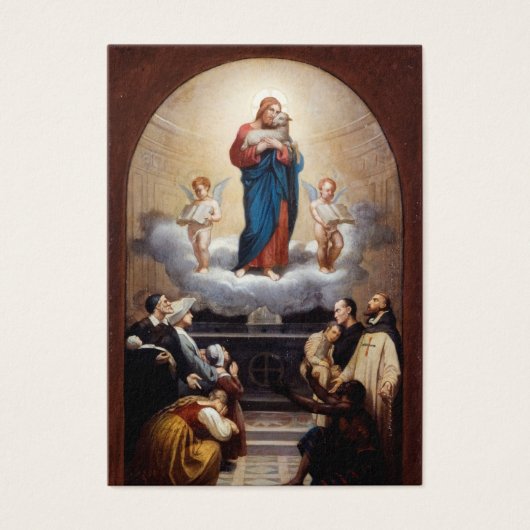 Jesus Good Shepherd Kathokatholieke begrafenisgebe Visitekaartje (Voorkant)