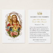 Jesus Good Shepherd Katholiek Huwelijksgebed Kaart (Voorkant /achterkant)
