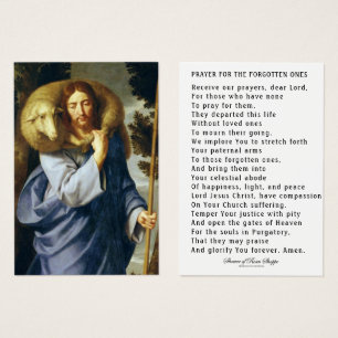 Jesus Good Shepherd Souls in purgatory Prayer Visitekaartje
