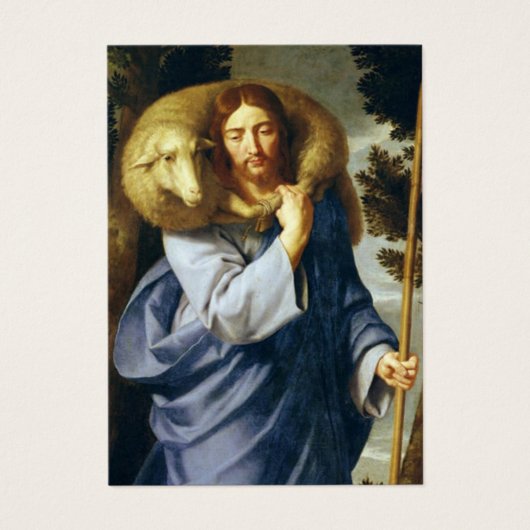 Jesus Good Shepherd Souls in purgatory Prayer Visitekaartje (Voorkant)