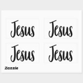 Jesus Gospel Graphics Aesthetische Christelijke ci Rechthoekige Sticker (Vel)