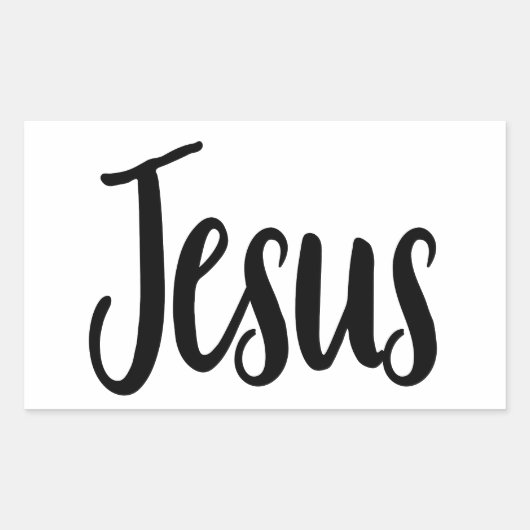 Jesus Gospel Graphics Aesthetische Christelijke ci Rechthoekige Sticker (Voorkant)