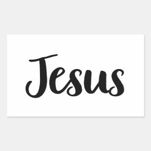 Jesus Gospel Graphics Aesthetische Christelijke ci Rechthoekige Sticker