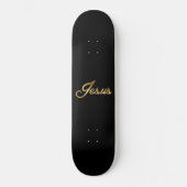 Jesus - Gouden letters - Christelijke Skateboard d (Voorkant)
