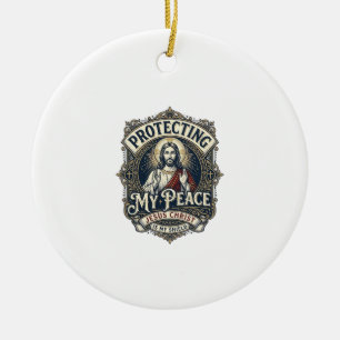 Jesus Grenzen Zelfrespect T-shirt Op geloof gebase Keramisch Ornament