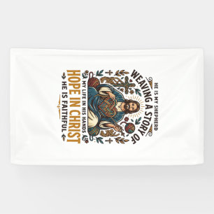 Jesus Haak Brei T-Shirt Inspirerend Geloof Spandoek
