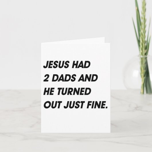 JESUS HAD 2 DADS EN BLEEK BOETE KAART (Voorkant)