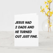 JESUS HAD 2 DADS EN BLEEK BOETE KAART (Gele Bloem)