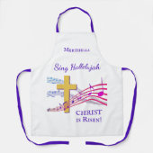 Jesus HALLELUJAH CHRIST IS RISEN Easter Schort (Voorkant)