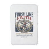 Jesus hardloopmarathon vintage T-shirt christelijk Badmat (Voorkant Verticaal)