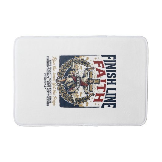 Jesus hardloopmarathon vintage T-shirt christelijk Badmat (Voorkant)