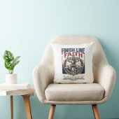 Jesus hardloopmarathon vintage T-shirt christelijk Kussen (Stoel)