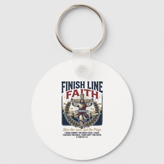 Jesus hardloopmarathon vintage T-shirt christelijk Sleutelhanger (Voorkant)