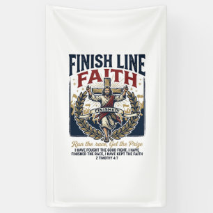 Jesus hardloopmarathon vintage T-shirt christelijk Spandoek