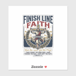 Jesus hardloopmarathon vintage T-shirt christelijk Sticker