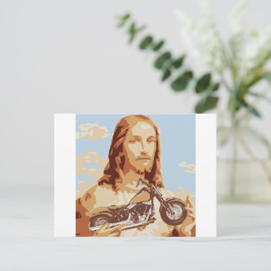 Jesus Harley Love Briefkaart (Staand voorkant)