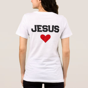Jesus Hart Vet Tekst Christelijk Tri-Blend Shirt
