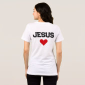 Jesus Hart Vet Tekst Christelijk Tri-Blend Shirt (Achterkant volledig)