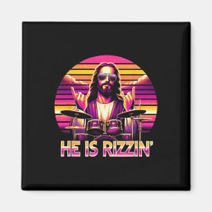 Jesus has Rizzen Hij is Rizzin' grappige Christeli Magneet