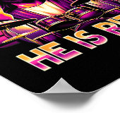 Jesus has Rizzen Hij is Rizzin' grappige Christeli Poster (Hoek)