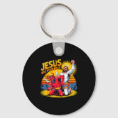 Jesus Has Your Back Christian Faith  Sleutelhanger (Voorkant)