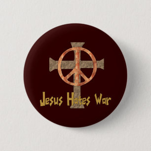 Jesus Hates War Ronde Button 5,7 Cm