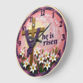 Jesus He Is Risen Pink Grote Klok (Hoek)