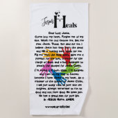 JESUS HEALS BEACH TOWEL STRANDLAKEN (Voorkant)