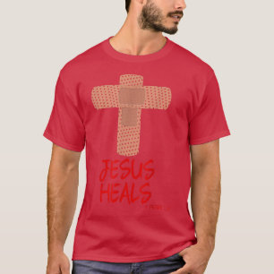 JESUS HEALS Christelijke kruisverpleegkundige mam T-shirt