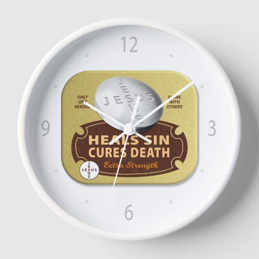 Jesus Heals Cures Pil - Grappig Christelijk Geloof (Voorkant)