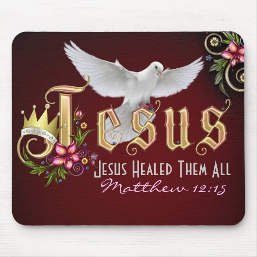 Jesus Heals Mousepad Muismat (Voorkant)