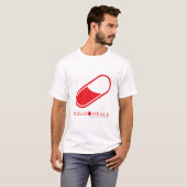 Jesus Heals Red Pill T-shirt (Voorkant volledig)