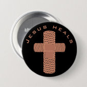 Jesus Heals Ronde Button 7,6 Cm (Voorkant /achterkant)