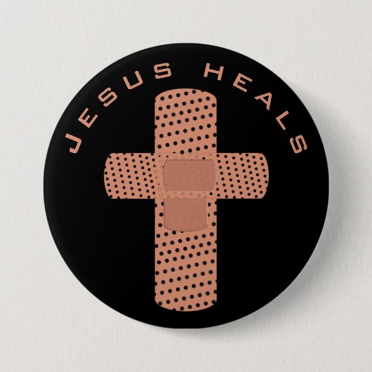 Jesus Heals Ronde Button 7,6 Cm (Voorkant)