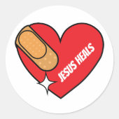Jesus Heals Ronde Sticker (Voorkant)