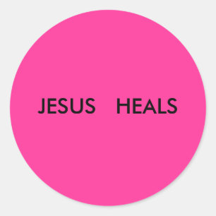 JESUS HEALS RONDE STICKER